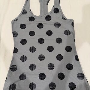 Nike Gray Racerback Tank with Black Polka Dots